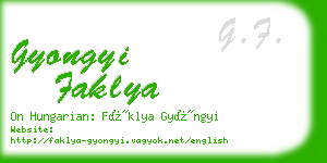 gyongyi faklya business card